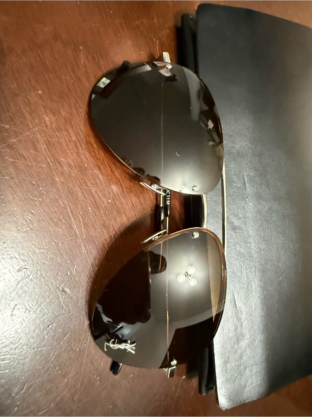 Saint Laurent Classic 11 M 002 silver with brown - Picture 8 of 14